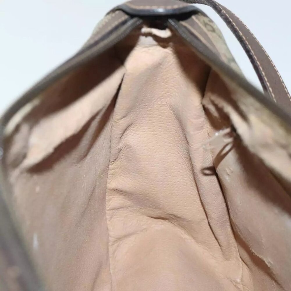 GUCCI GG Supreme Web Sherry Line Shoulder Bag PVC Beige - Picture 13 of 16